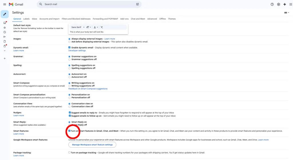 Settings highlighted in red in a screenshot.