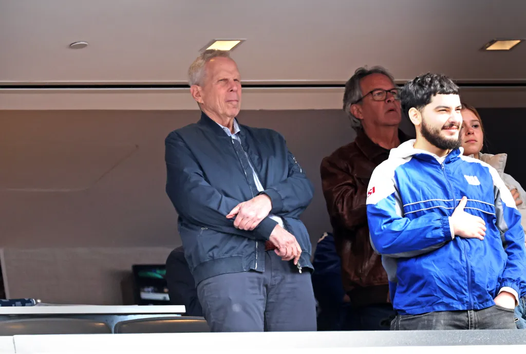 Steve Tisch attends an NFL game at MetLife Stadium between the Green Bay Packers and New York Giants on Nov. 16, 2025.