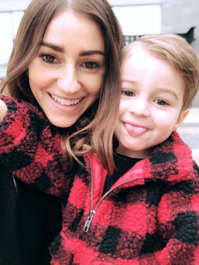 Haylee Davidowitz and her son.