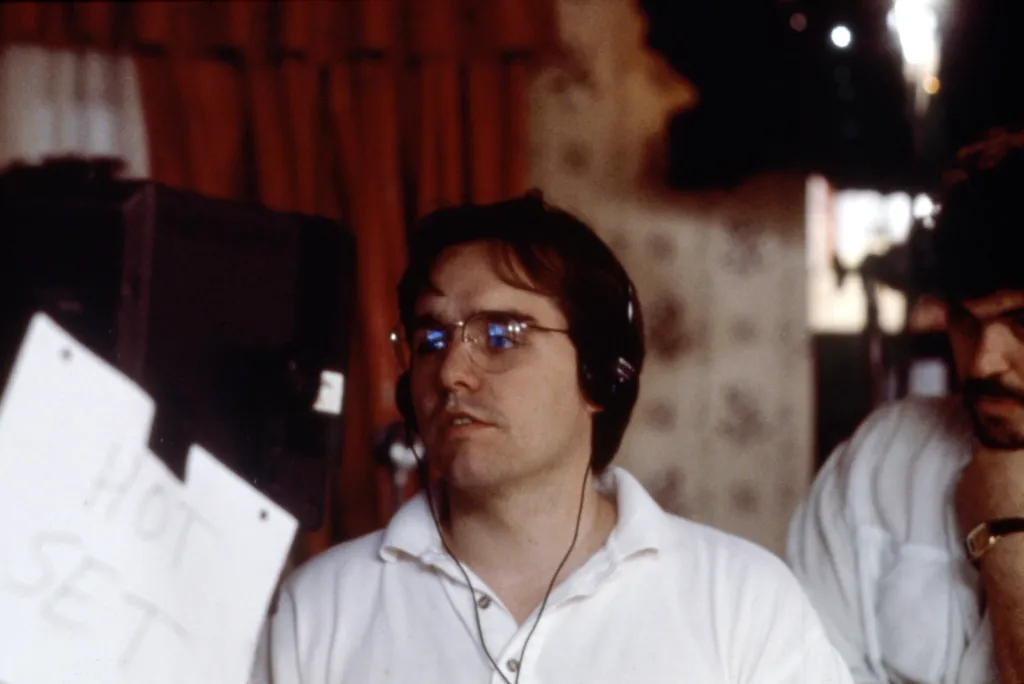 Director Chris Columbus on the set of Home Alone.