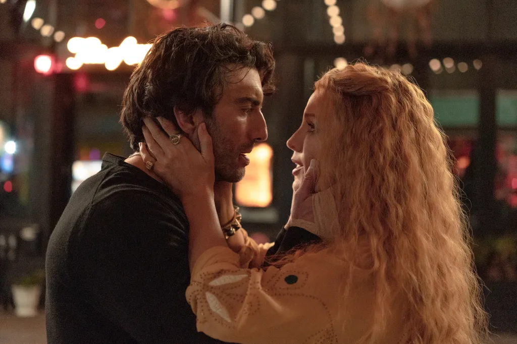 Justin Baldoni and Blake Lively in a scene from 