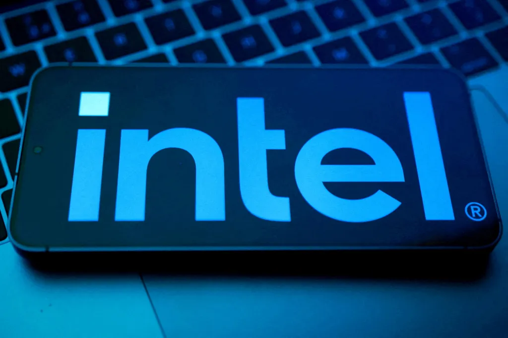 FILE PHOTO: An Intel logo appears in this illustration created on August 25, 2025. REUTERS/Dado Ruvic/Illustration/File Photo