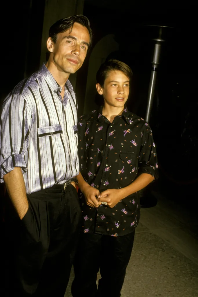 Jackson Browne and his son Ethan Browne at the 