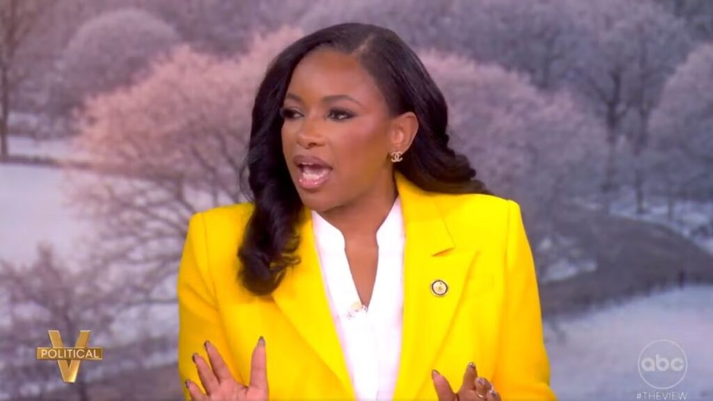 ‘The View’: Jasmine Crockett Says Marjorie Taylor Greene Was ‘Cowardly’ to Quit Congress Amid Spat With Trump