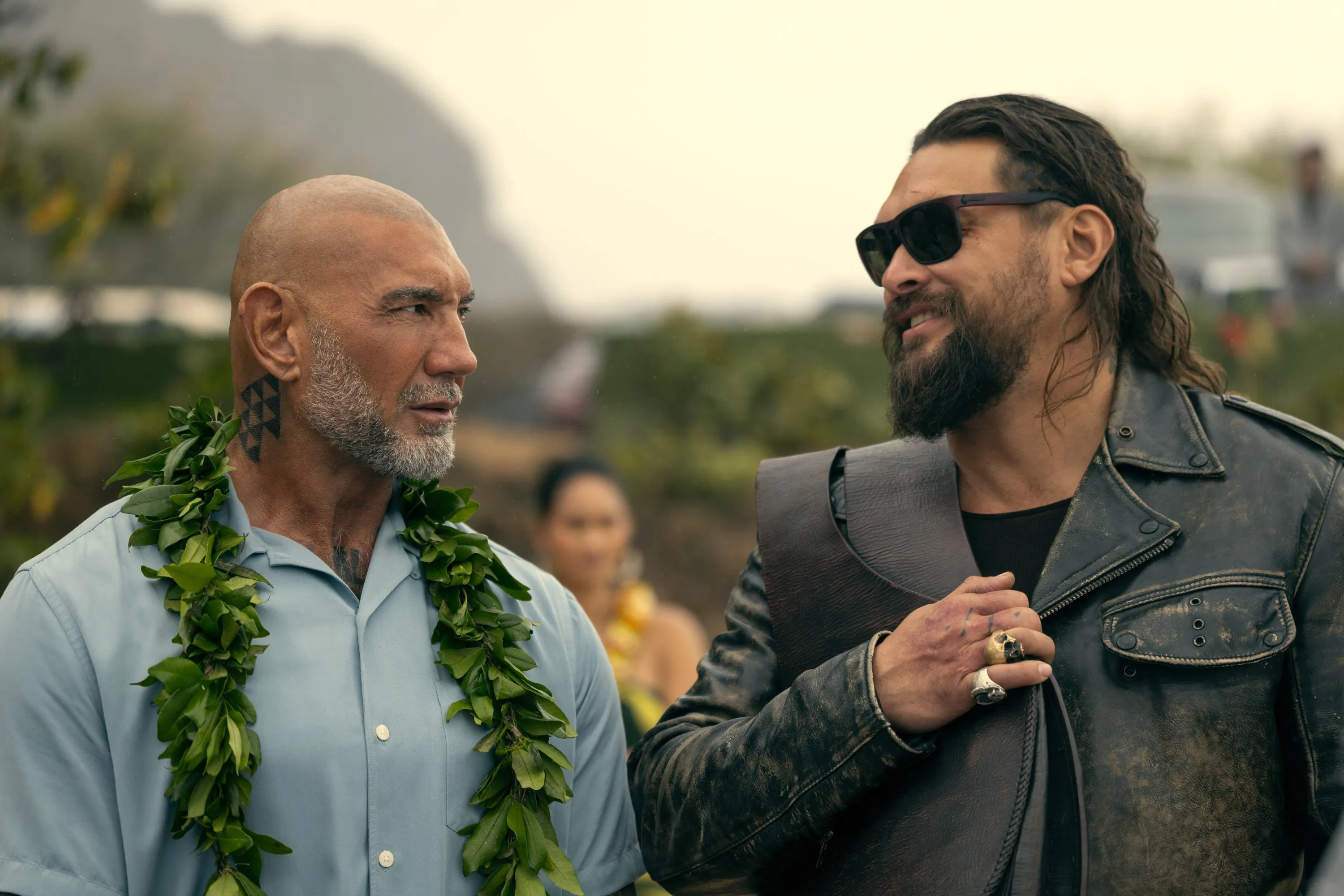 Jason Momoa and Dave Bautista.