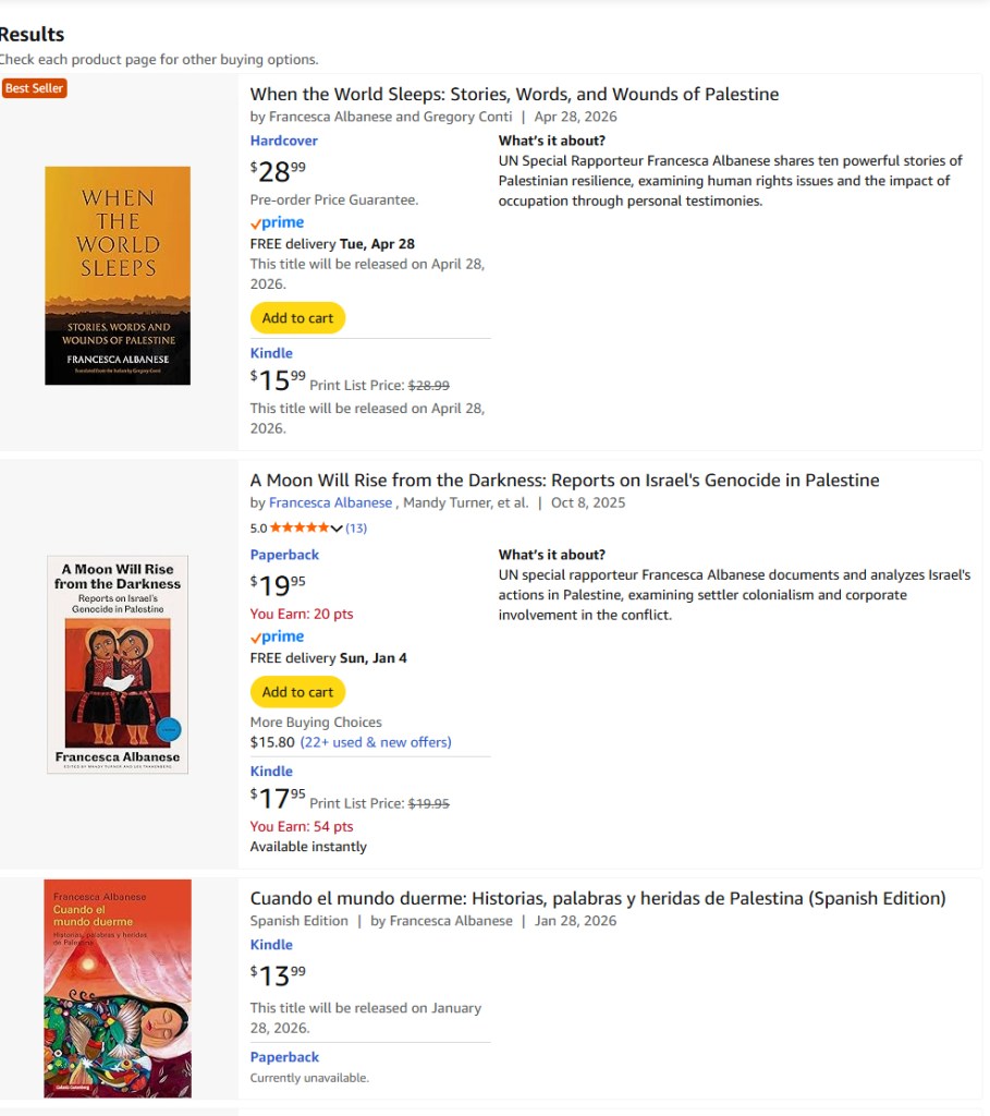 Albanese's book, which will be on sale this coming April, is currently atop the bestseller list on Amazon.