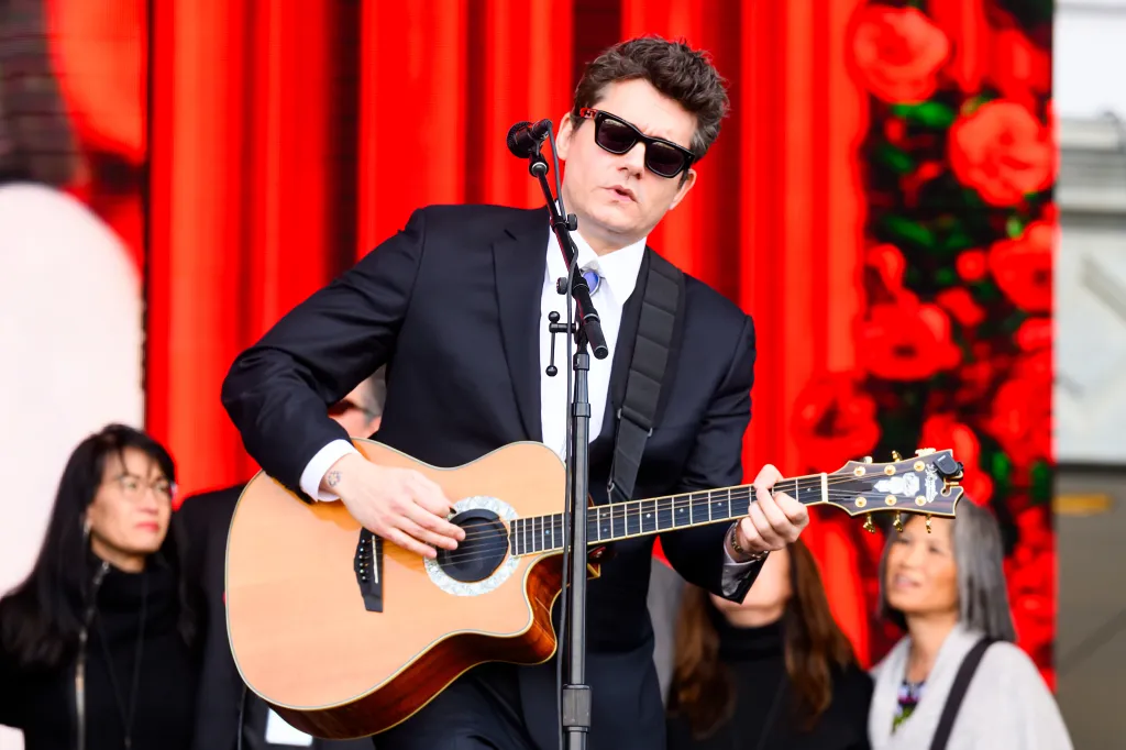 John Mayer plays Ripple during a public memorial for Grateful Dead guitarist Bob Weir on Saturday, Jan. 17, 2026, in San Francisco.