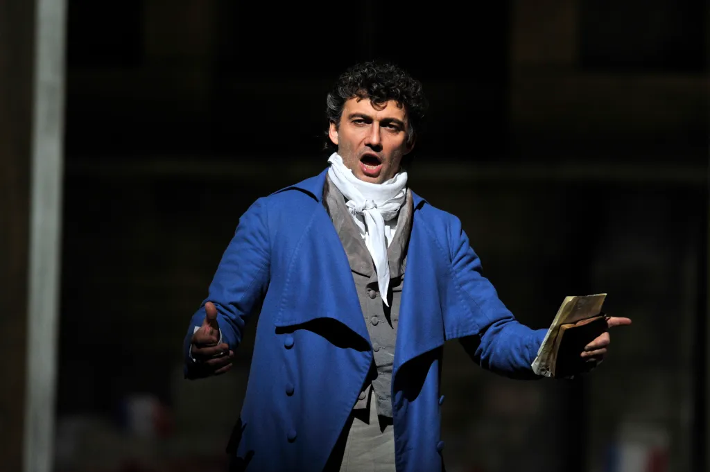 Jonas Kaufmann as Andrea Chenier in the Royal Opera's production of Umberto Giordano's Andrea Chenier.