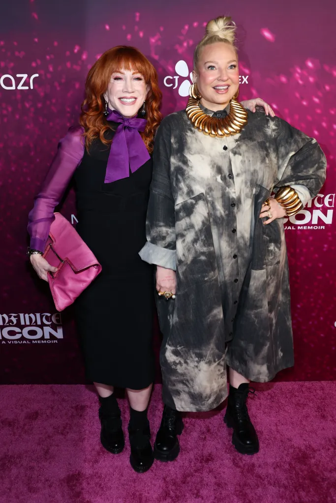 Kathy Griffin and Sia attends a premiere for the documentary 
