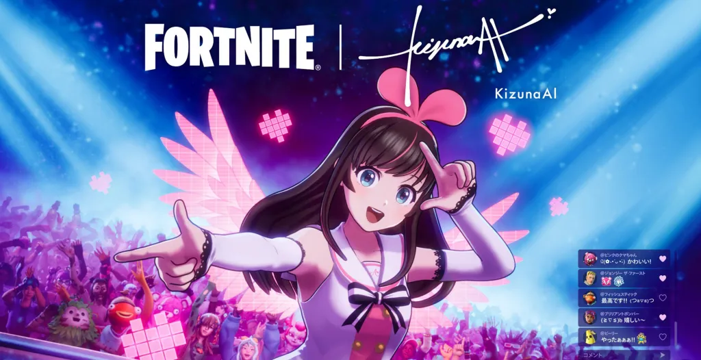 Kizuna Ai Fortnite Collaboration Artwork