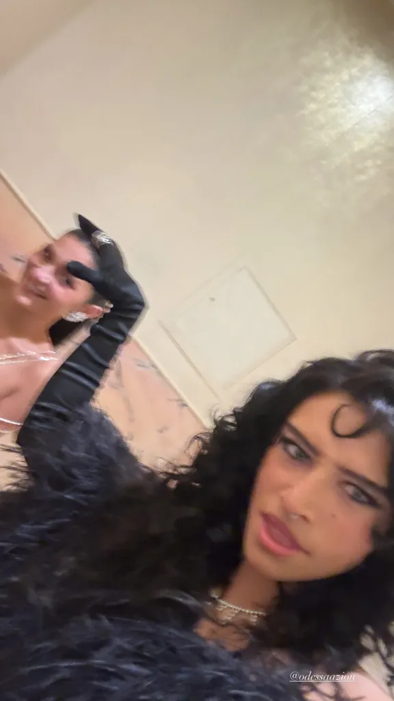 Kylie Jenner and Odessa A'zion posing for a selfie.