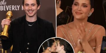 Timothée Chalamet gives sweet nod to ‘partner’ Kylie Jenner in emotional Golden Globes speech