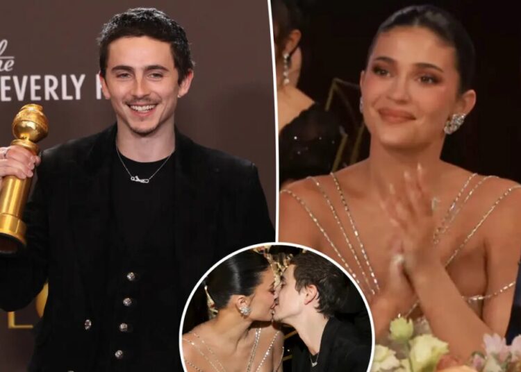 Timothée Chalamet gives sweet nod to ‘partner’ Kylie Jenner in emotional Golden Globes speech