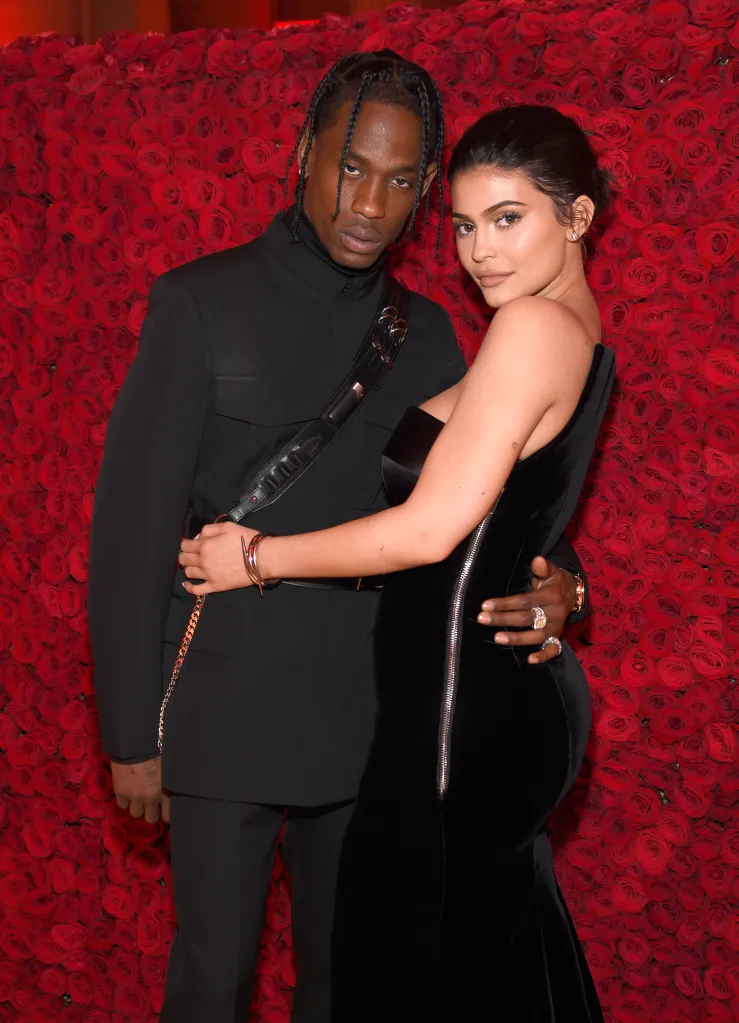 Travis Scott and Kylie Jenner at the Heavenly Bodies: Fashion & The Catholic Imagination Costume Institute Gala.