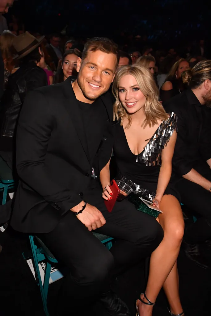 Colton Underwood and Cassie Randolph at the 54th Academy of Country Music Awards.