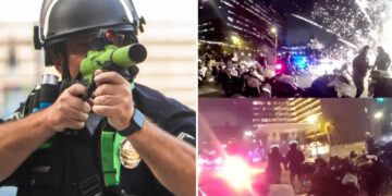 LAPD is banned from using non-lethal weapons to control violent protests against ICE agents