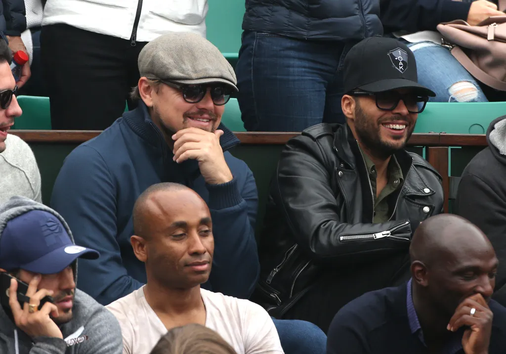 Leonardo DiCaprio and Richie Akiva at the 2016 French Open.