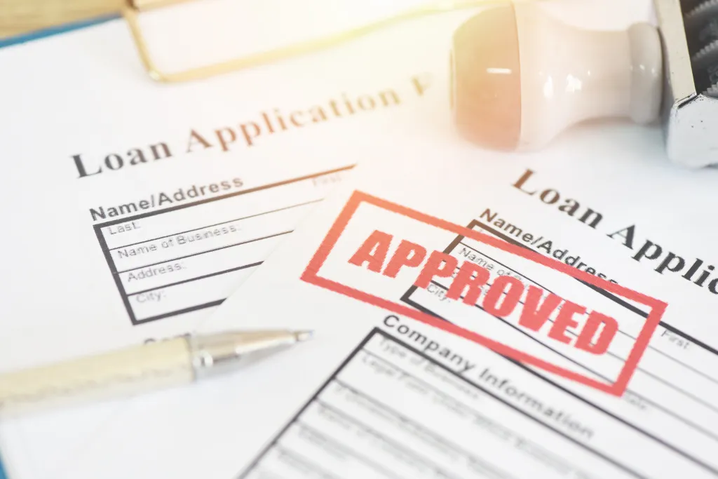 Loan application forms with an 