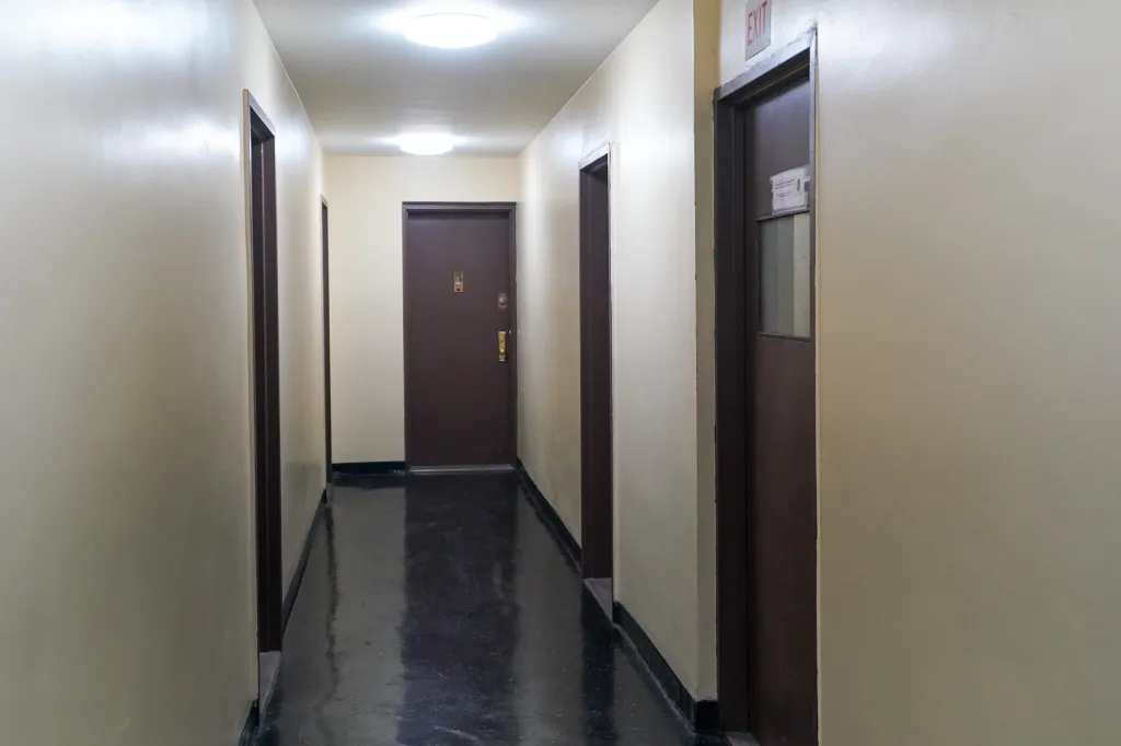 Looking at other end of hallway on the 6th floor.