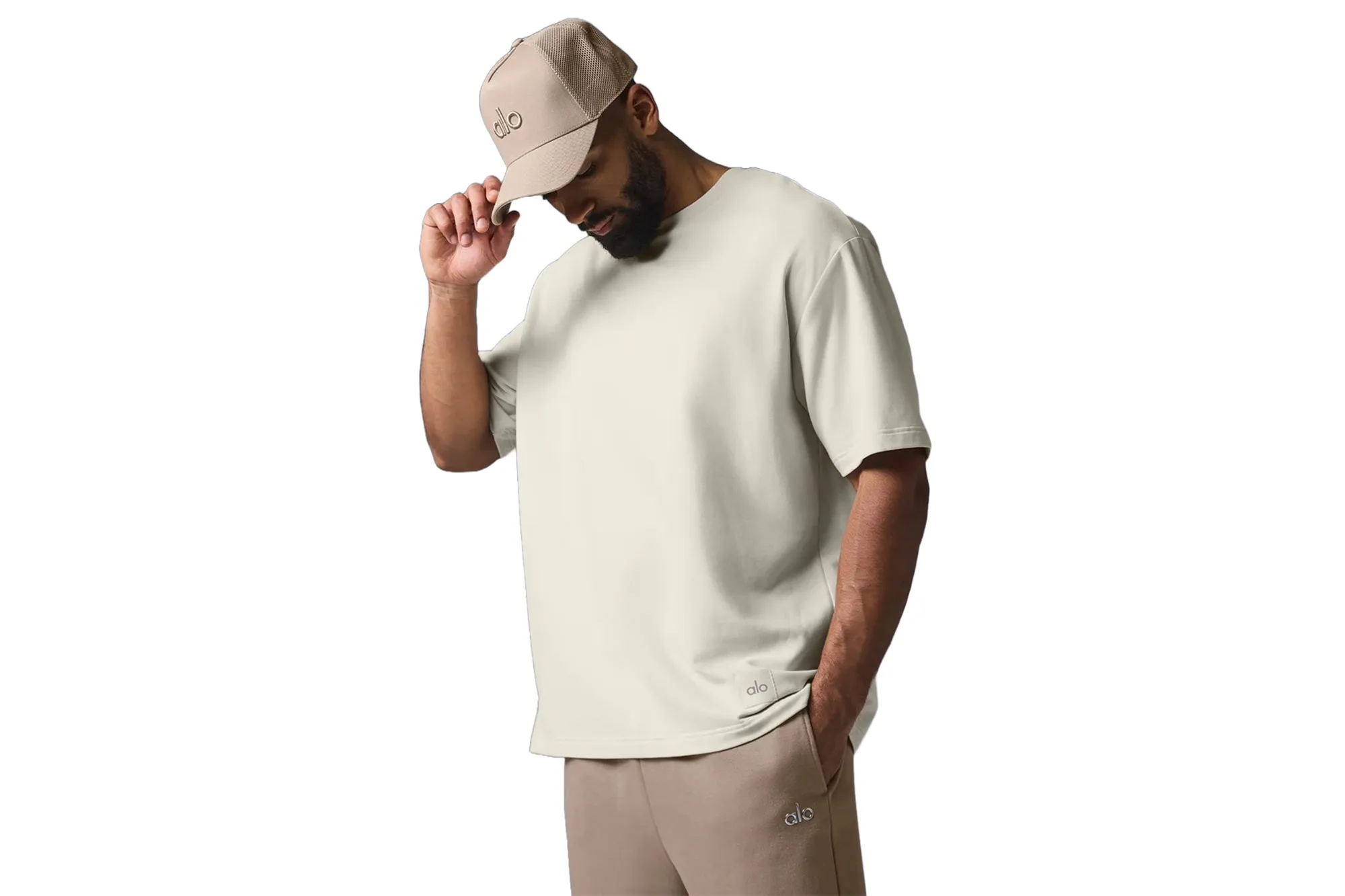 A model in a T-shirt