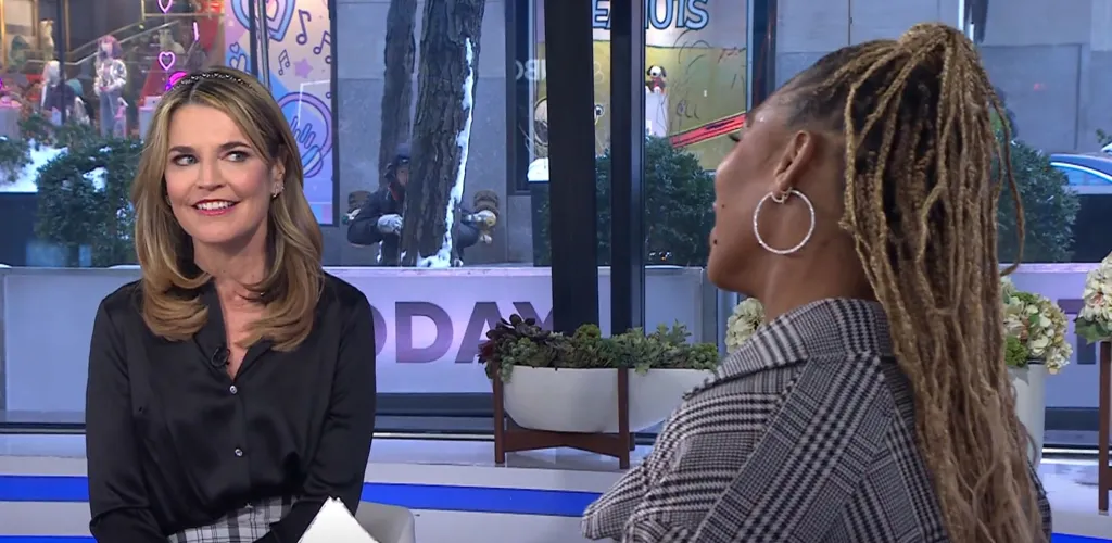 Savannah Guthrie interviewing Serena Williams.