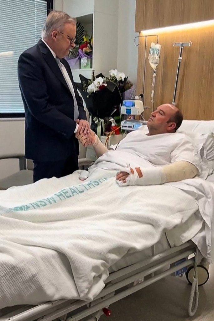 Australia's Prime Minister Anthony Albanese seen meeting with Al-Ahmed as he recovered in the hospital.