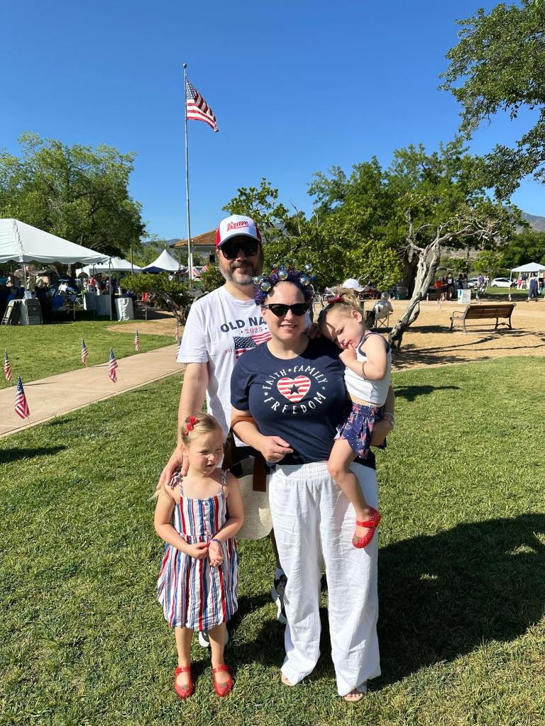 Meghan McCain, Ben Domenechand kids via Instagram in July 2025