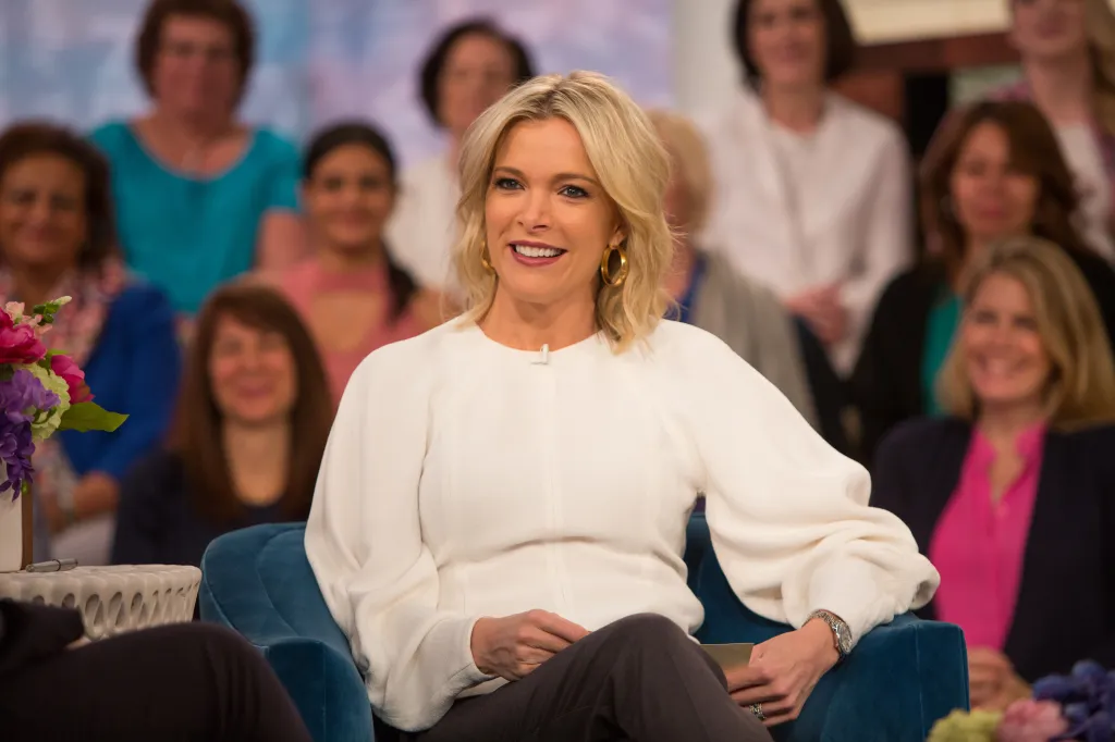 Megyn Kelly, an American journalist, TV host, and attorney, smiling at an interview on 