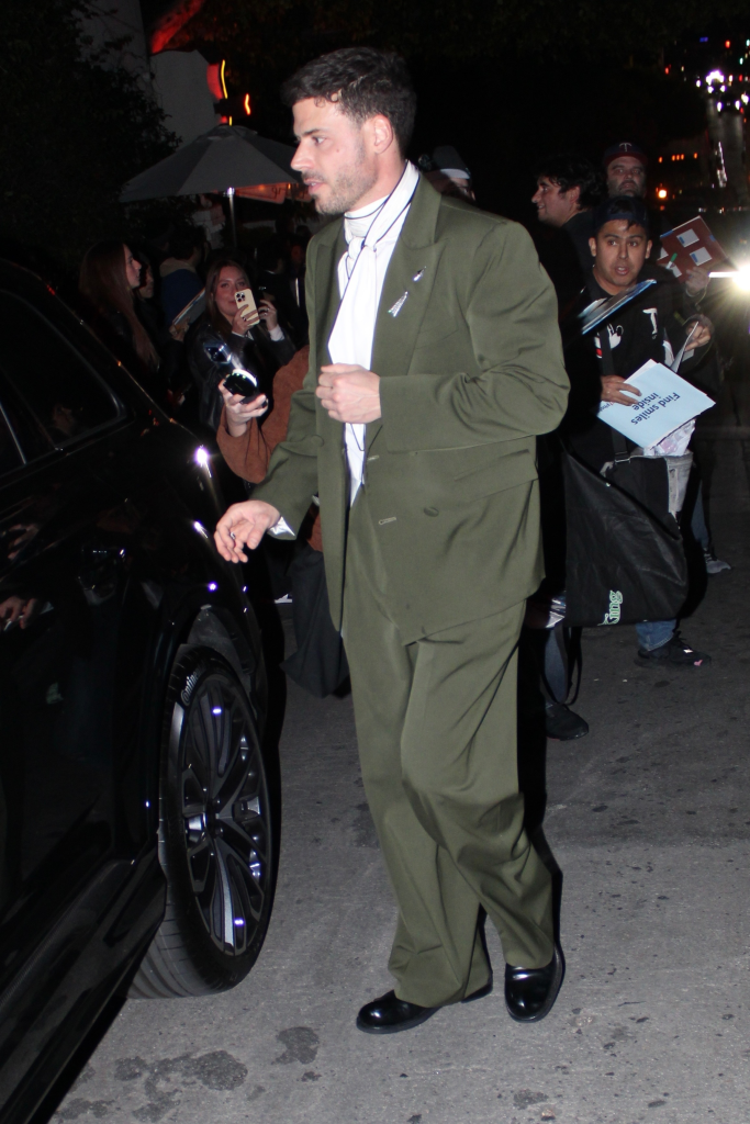 François Arnaud leaving the Chateau W party.