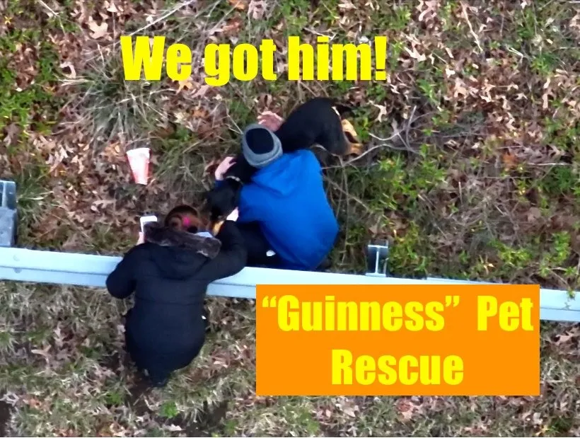 Michael Parziale USAR Drone Team rescuing a pet.
