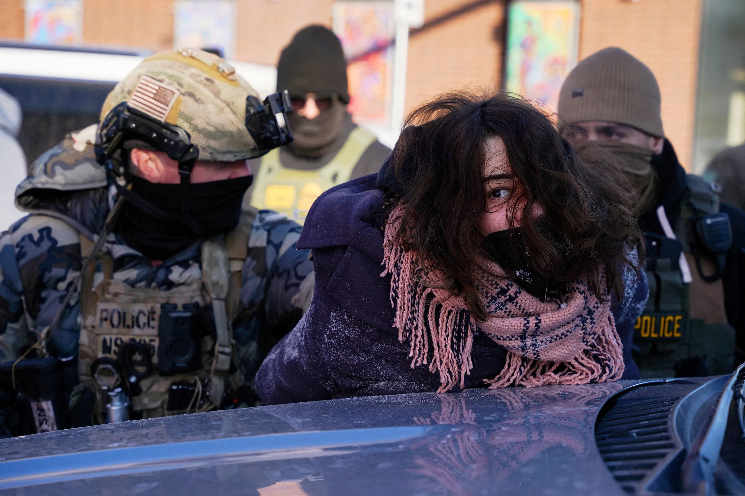 Scene of a shooting involving federal immigration agents in Minneapolis