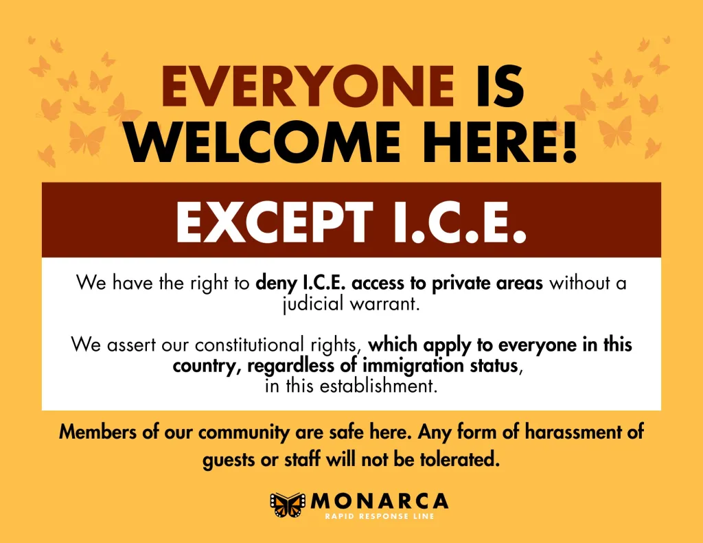 An illustration of a sign that reads,