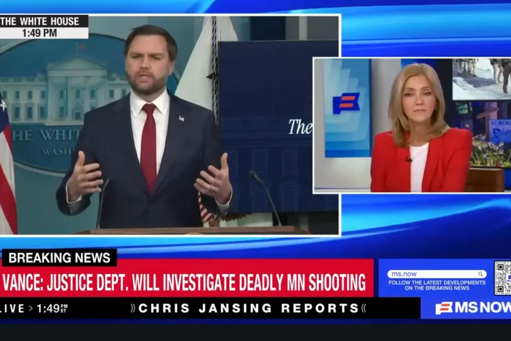 MS NOW host mutes JD Vance mid-speech to fact-check wild ICE shooting claims