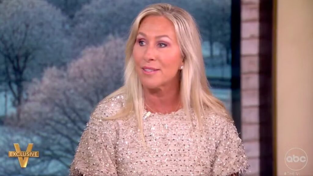 ‘The View’ Audience Member Loudly Laughs at Marjorie Taylor Greene’s Claim She’d ‘Never Seen Trump Supporters Be Violent’ Before Jan. 6