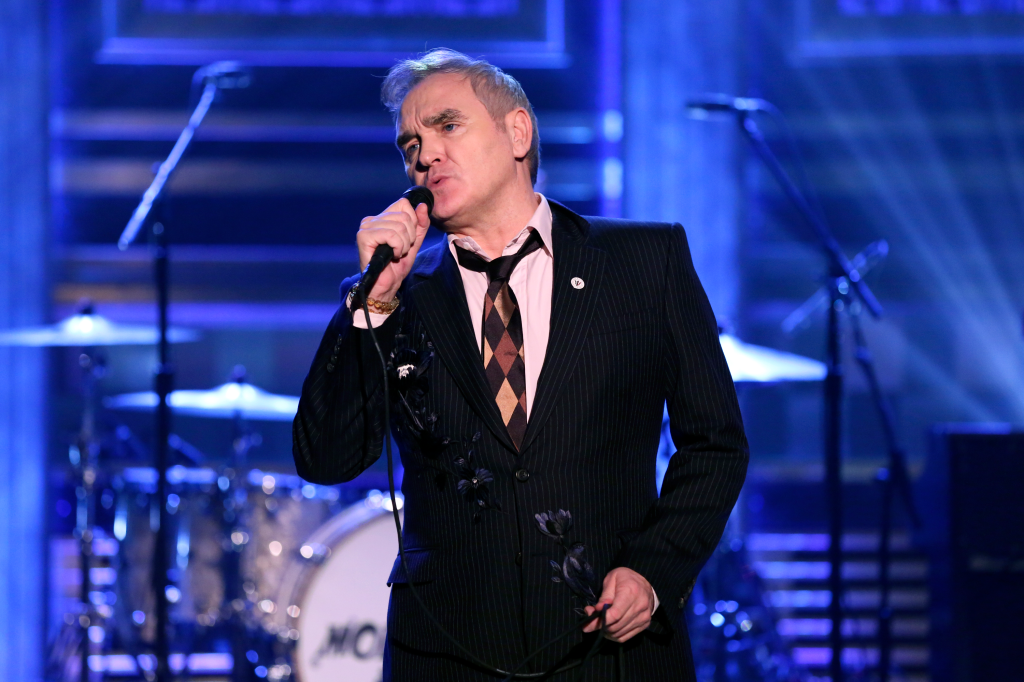 Morrissey performing on 