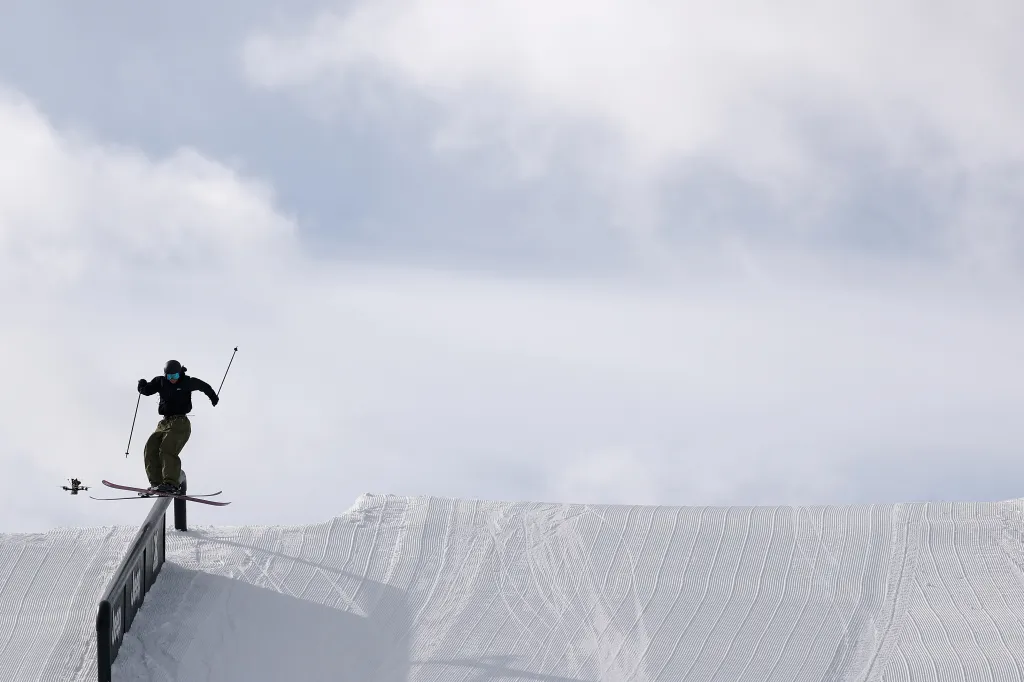 Naomi Urness of Canada competes in the Women's Ski Slopestyle.