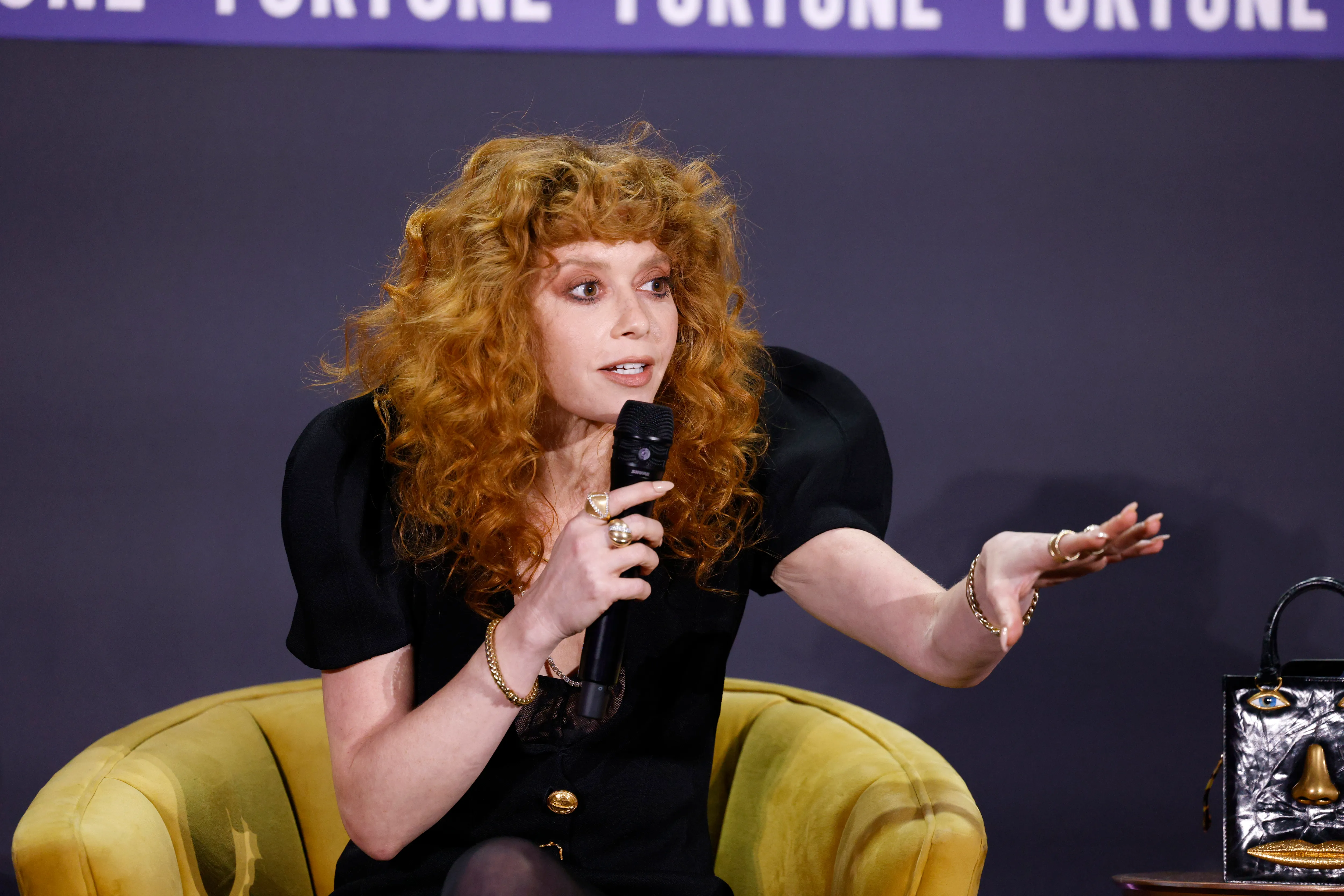 Natasha Lyonne speaking at Fortune Brainstorm AI.