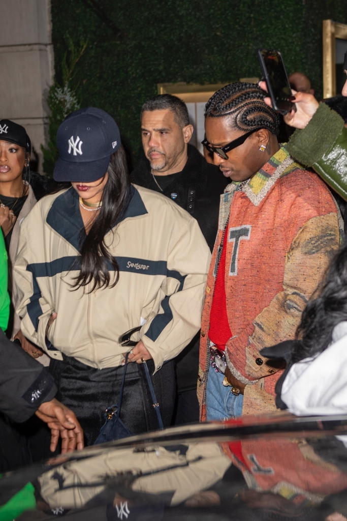 ASAP Rocky and Rihanna leaving the Saturday Night Live after-party.