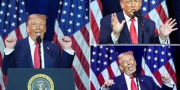 Trump imitates trans weightlifter breezing through reps: ‘It’s crazy’