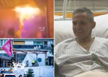 Heroic father saved trapped teens from Swiss ski resort bar fire that killed 40 after phone call from his daughter
