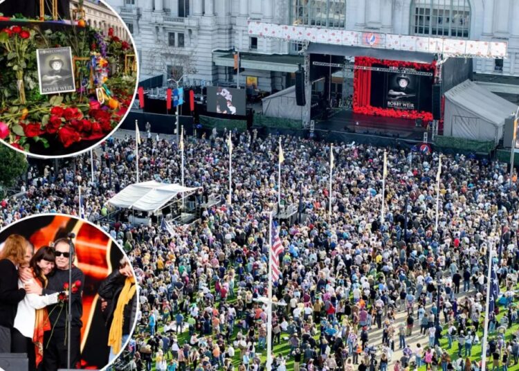 Thousands of fans celebrate life of legendary Grateful Dead guitarist Bob Weir at San Francisco memorial