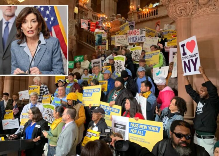 Lefties push Hochul to pass anti-ICE bills as she lays out election-year agenda in State of the State address