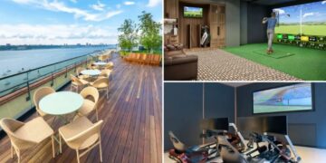 NYC’s best new offices are adult playgrounds, with racing sims, speakeasies and roof terraces