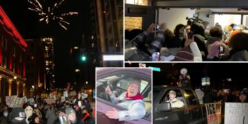 Protesters descend on Minneapolis hotel where they believed federal agents were staying after deadly ICE shooting