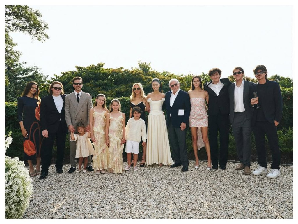 Nicola Peltz Beckham, Brooklyn Beckham, and the Peltz family posing together.