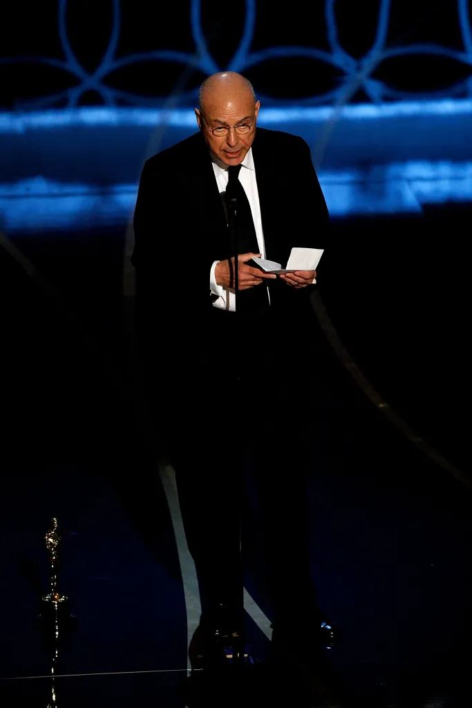 Alan Arkin accepts the award for Best Supporting Actor during the 79th Annual Academy Awards at the Kodak Theatre on February 25, 2007.