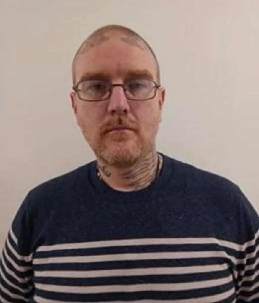 A man with glasses and a beard wearing a striped sweater.