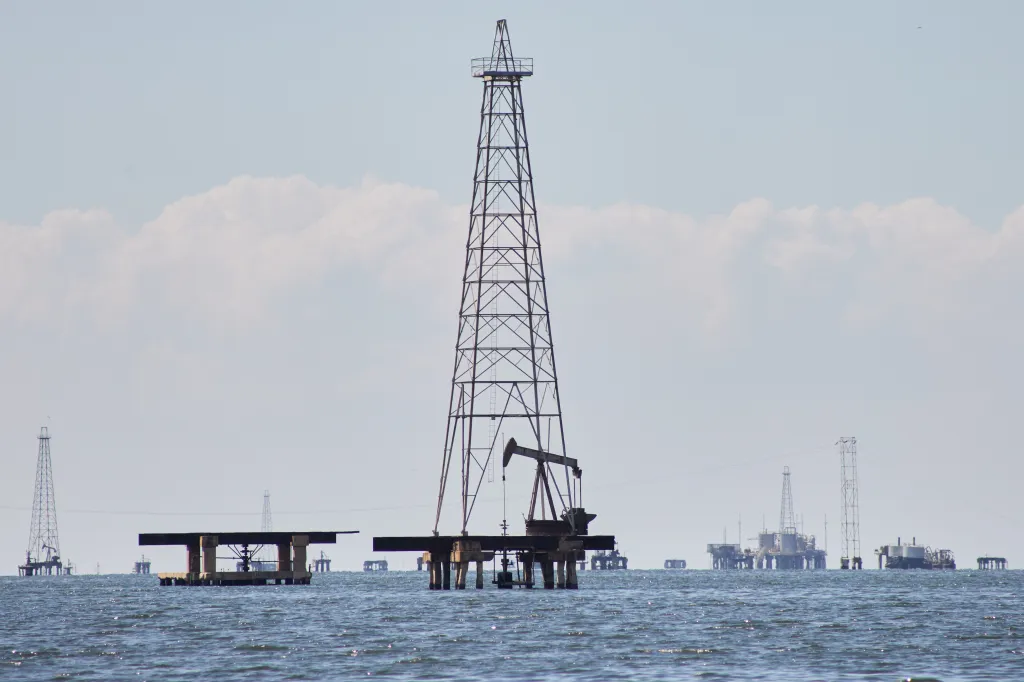 An oil rig at Lake Maracaibo in Cabimas, Venezuela seen on Jan. 7, 2026.