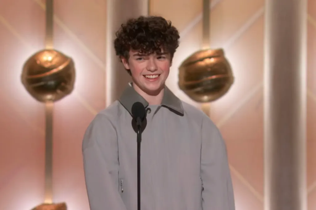 Owen Cooper smiling at the 83rd Annual Golden Globe Awards.