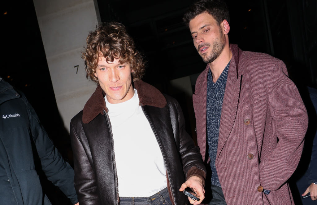 François Arnaud and Connor Storrie dressed stylishly for a night out in Paris.